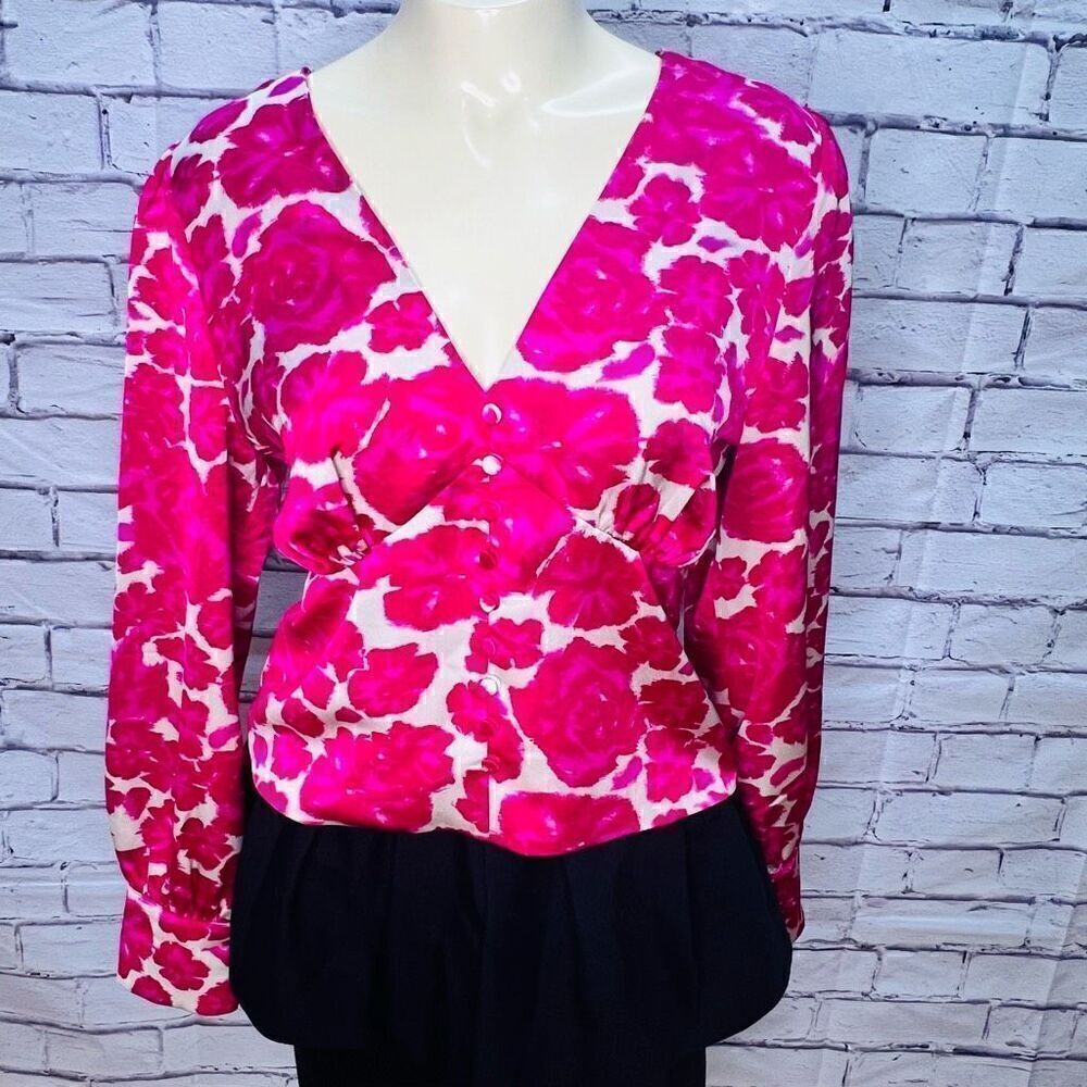 J.Crew pink blouse with buttons and side zipper size 6